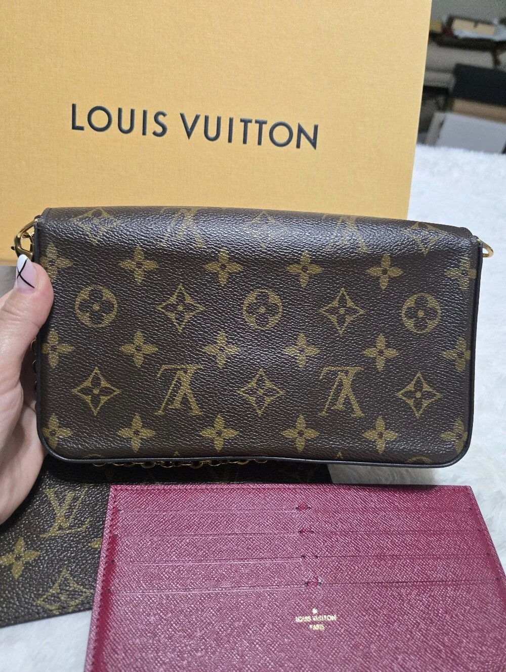 🔥 Louis Vuitton Monogram Felicie Pochette Full Set 🔥